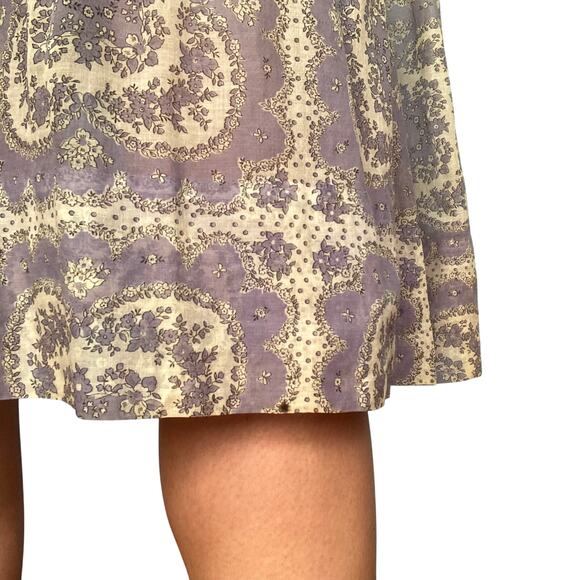 1950s Shirley Lee Purple Floral Fit and Flare Cocktail Dress - Picture 6 of 9